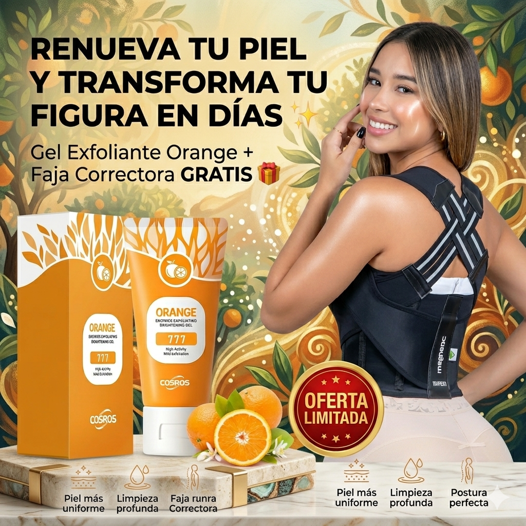 El Secreto de las Coreanas Revelado: Exfoliante Orange + Faja Incluida SIN COSTO