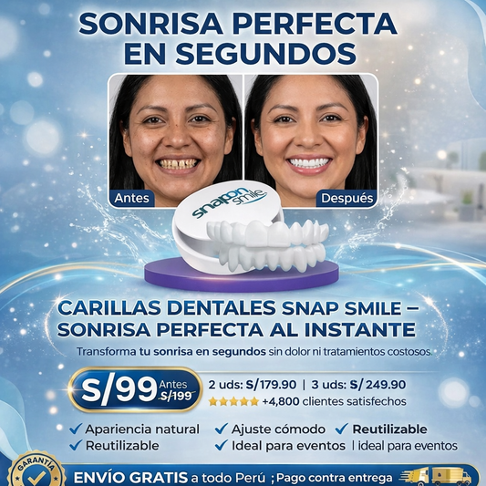 Carillas Dentales - Snap Smile - Luce una Sonrisa Perfecta